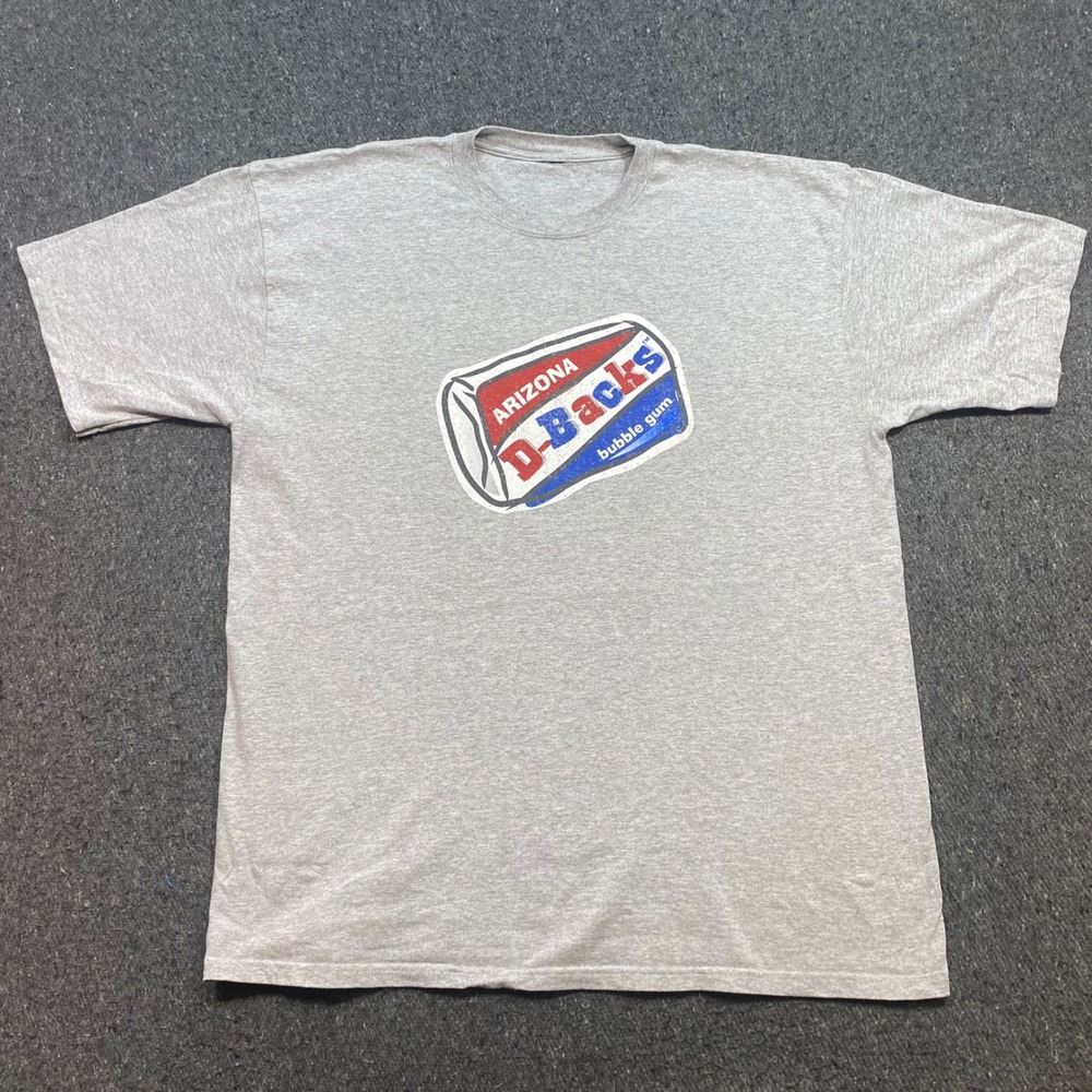 Arizona Diamondbacks TShirt Sz XL Mens Gray Skater Grunge Bubble Gum Graphic Tee